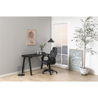 Stylowe Biurko szklane industrialne Typhoon 125 czarne D2.Design