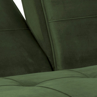 Stylowa Sofa welurowa rozkładana 3 osobowa Perugia 198 zielona Actona do salonu.