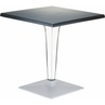Stół kwadratowy na jednej nodze Ice 60x60 czarny Siesta do salonu, kuchni i jadalni.