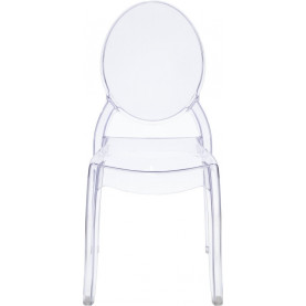 Designerskie Krzesło przezroczyste z tworzywa Mia D2.Design do kuchni, kawiarni i restauracji. 2