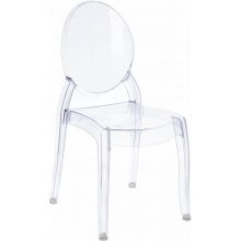 Designerskie Krzesło przezroczyste z tworzywa Mia D2.Design do kuchni, kawiarni i restauracji.