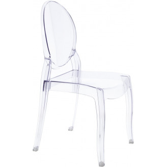 Designerskie Krzesło przezroczyste z tworzywa Mia D2.Design do kuchni, kawiarni i restauracji.