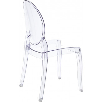 Designerskie Krzesło przezroczyste z tworzywa Mia D2.Design do kuchni, kawiarni i restauracji.