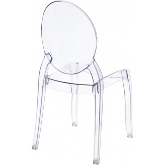 Designerskie Krzesło przezroczyste z tworzywa Mia D2.Design do kuchni, kawiarni i restauracji.
