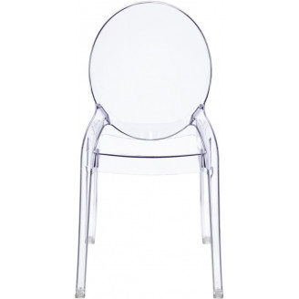 Designerskie Krzesło przezroczyste z tworzywa Mia D2.Design do kuchni, kawiarni i restauracji.