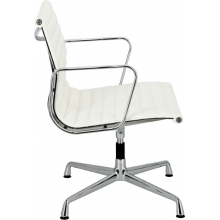 Fotel konferencyjny gabinetowy CH1081T biała skóra D2.Design do biurka.