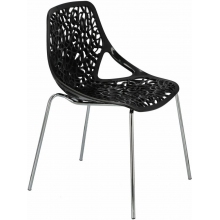 Nowoczesne Krzesło ażurowe nowoczesne Cepelia czarne D2.Design do kuchni, jadalni i salonu.