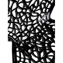 Nowoczesne Krzesło ażurowe nowoczesne Cepelia czarne D2.Design do kuchni, jadalni i salonu.