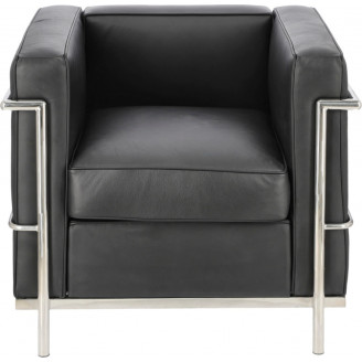 Designerski Fotel skórzany Kubik czarny D2.Design do salonu i sypialni.