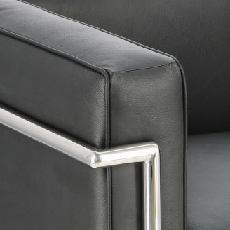 Designerski Fotel skórzany Kubik czarny D2.Design do salonu i sypialni.