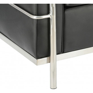 Designerski Fotel skórzany Kubik czarny D2.Design do salonu i sypialni.