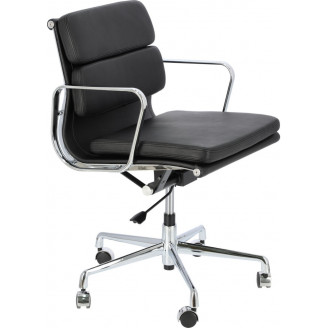 Fotel biurowy gabinetowy CH2171T czarna skóra D2.Design do biurka.