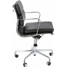 Fotel biurowy gabinetowy CH2171T czarna skóra D2.Design do biurka.