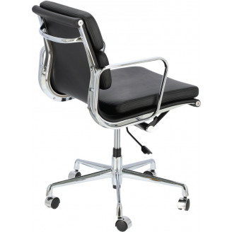 Fotel biurowy gabinetowy CH2171T czarna skóra D2.Design do biurka.