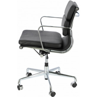 Fotel biurowy gabinetowy CH2171T czarna skóra D2.Design do biurka.
