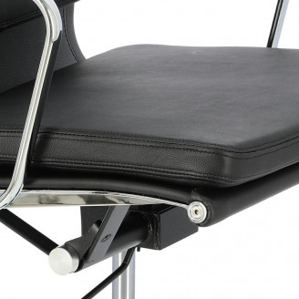 Fotel biurowy gabinetowy CH2171T czarna skóra D2.Design do biurka.
