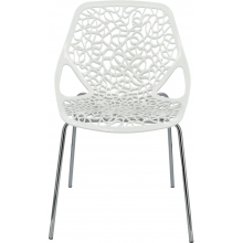 Designerskie Krzesło ażurowe nowoczesne Cepelia białe D2.Design do kuchni, kawiarni i restauracji.