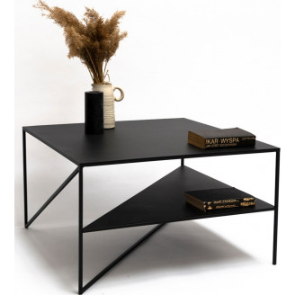 Stolik kwadratowy industrialny Object034 czarny NG Design do salonu
