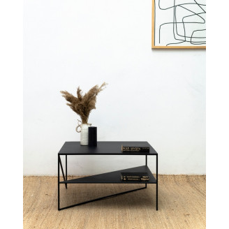 Stolik kwadratowy industrialny Object034 czarny NG Design do salonu