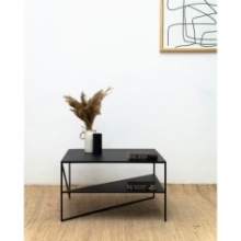 Stolik kwadratowy industrialny Object034 czarny NG Design do salonu
