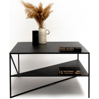 Stolik kwadratowy industrialny Object034 czarny NG Design do salonu
