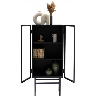 Regał stojący zamykany Object033 czarny NG Design na książki do salonu i sypialni