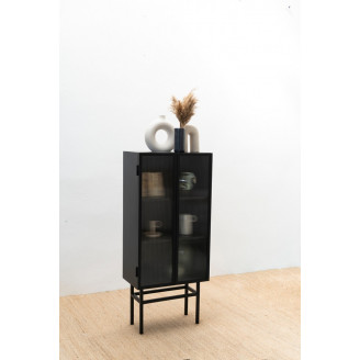 Regał stojący zamykany Object033 czarny NG Design na książki do salonu i sypialni