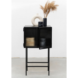 Regał stojący zamykany Object021 czarny NG Design na książki do salonu i sypialni