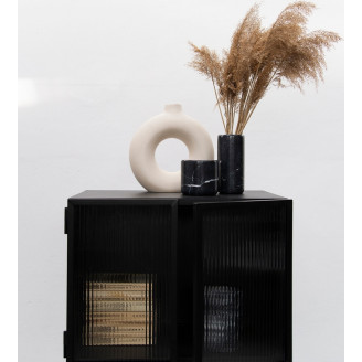 Regał stojący zamykany Object021 czarny NG Design na książki do salonu i sypialni