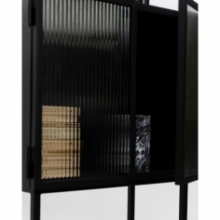Regał stojący zamykany Object021 czarny NG Design na książki do salonu i sypialni