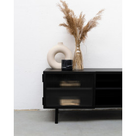 Komoda industrialna na nóżkach Object023 160 czarna NG Design na książki do salonu i sypialni 2