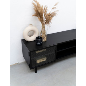 Komoda industrialna na nóżkach Object024 160 czarna NG Design do salonu i sypialni 2