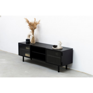 Komoda industrialna na nóżkach Object024 160 czarna NG Design do salonu i sypialni