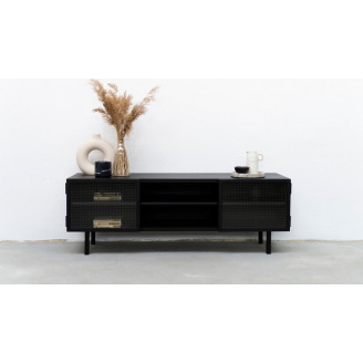 Komoda industrialna na nóżkach Object024 160 czarna NG Design do salonu i sypialni