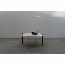 Stolik kwadratowy marmurowy Object018 77 biały NG Design do salonu