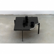 Stolik kwadratowy granitowy Object020 77 czarny NG Design do salonu