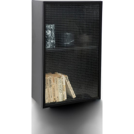 Półka metalowa zamykana Object029 czarna NG Design na książki do salonu i sypialni 2