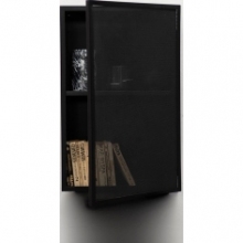 Półka metalowa zamykana Object030 czarna NG Design na książki do salonu i sypialni