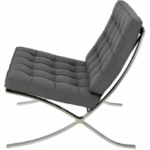Stylowy Fotel designerski pikowany BA1 antracytowy D2.Design do salonu i sypialni
