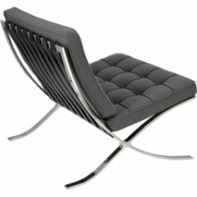 Stylowy Fotel designerski pikowany BA1 antracytowy D2.Design do salonu i sypialni