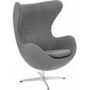 Stylowy Fotel designerski Jajo Premium Easy Clean antracytowy D2.Design do salonu i sypialni