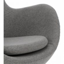 Stylowy Fotel designerski Jajo Premium Easy Clean antracytowy D2.Design do salonu i sypialni