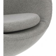 Stylowy Fotel designerski Jajo Premium Easy Clean szary D2.Design do salonu i sypialni