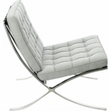 Stylowy Fotel designerski pikowany BA1 jasny szary D2.Design do salonu i sypialni