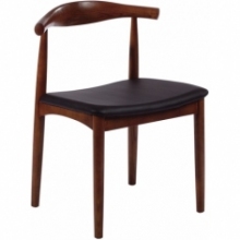 Krzesło drewniane designerskie Classy orzech/czarny Moos Home do salonu i jadalni