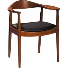 Krzesło drewniane designerskie King orzech/czarny Moos Home do salonu i jadalni