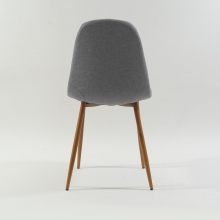 Stylowe Krzesło tapicerowane skandynawskie Fox szary/dąb Signal do kuchni, salonu i restauracji.