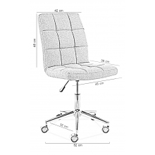 Krzesło biurowe welurowe Q-020 Velvet turkusowey Signal do biurka.