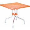 Składany stół ogrodowy plastikowy Forza pomarańczowy 80x80 Siesta