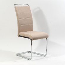 Krzesło tapicerowane H-441 beżowe/chrom Signal do kuchni, jadalni i salonu.